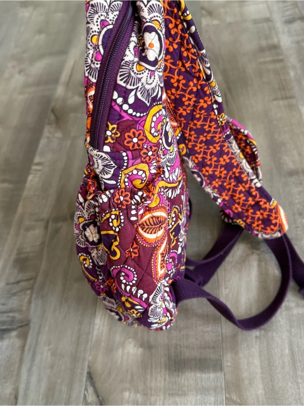 Vera Bradley Safari Sunset Backpack Medium Bookbag Fall Paisley Floral RETIRED